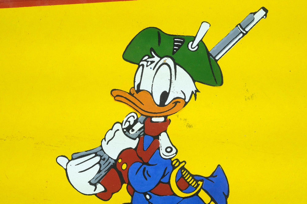 Metal with Enamel Sign of Winchester Shotgun Shells Hunting Decoration Enamel Sign Donald Duck Collectable Hunting Lovers Gift Mancave Deco