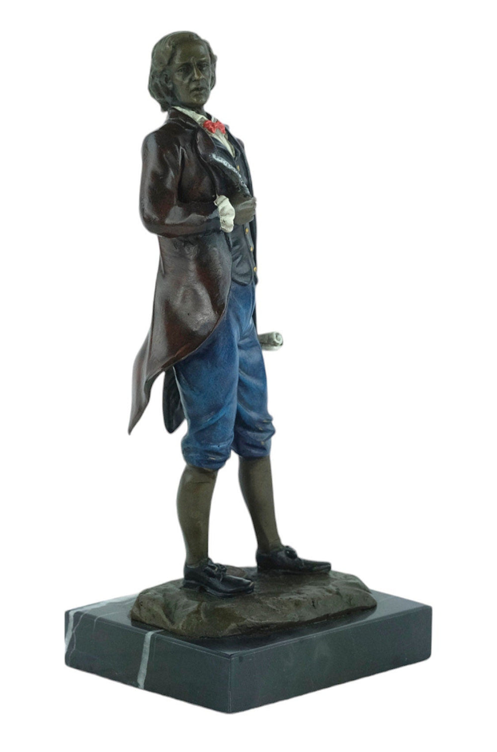 Bronze Sculpture of Chopin with Quill Painted Bronze Statue of Frédéric Chopin Vienna Bronze Figurine Composer Sculpture Chopin Lovers Gift