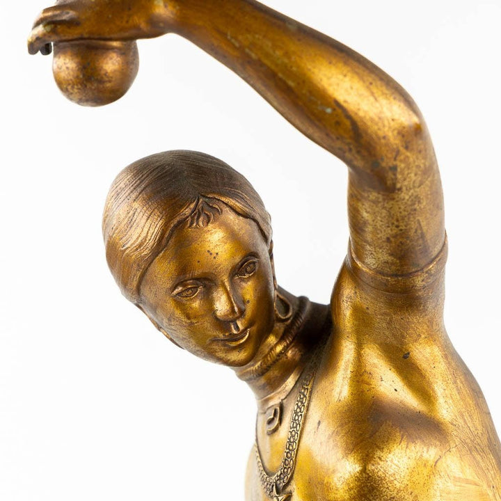 Antique Bronze Sculpture of a Dancing Female with Gould Shakers Bronze Female Statue French Antiques Dancing Female Sculpture Antique Art