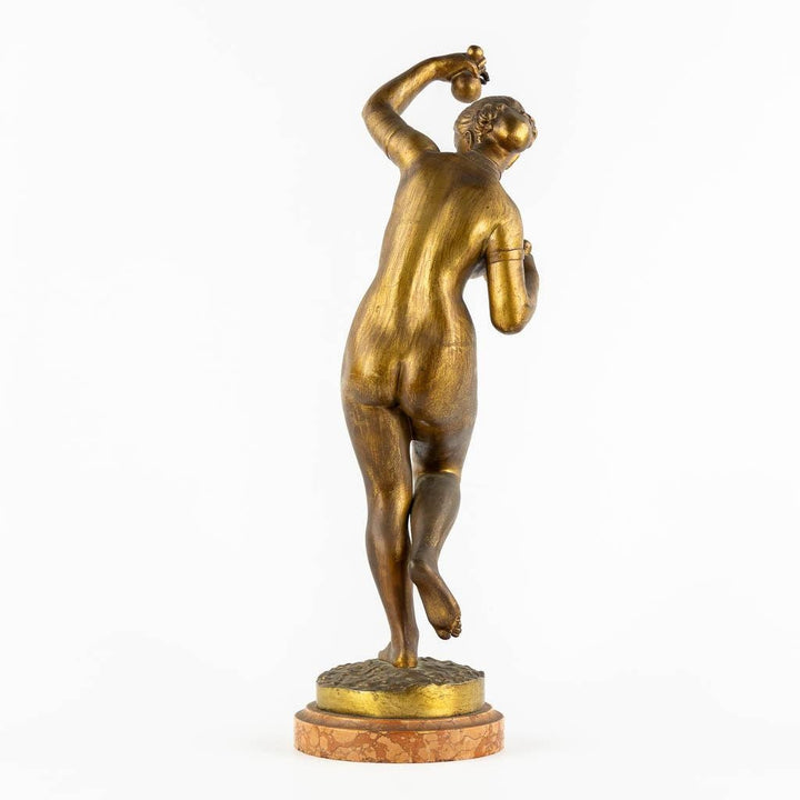 Antique Bronze Sculpture of a Dancing Female with Gould Shakers Bronze Female Statue French Antiques Dancing Female Sculpture Antique Art
