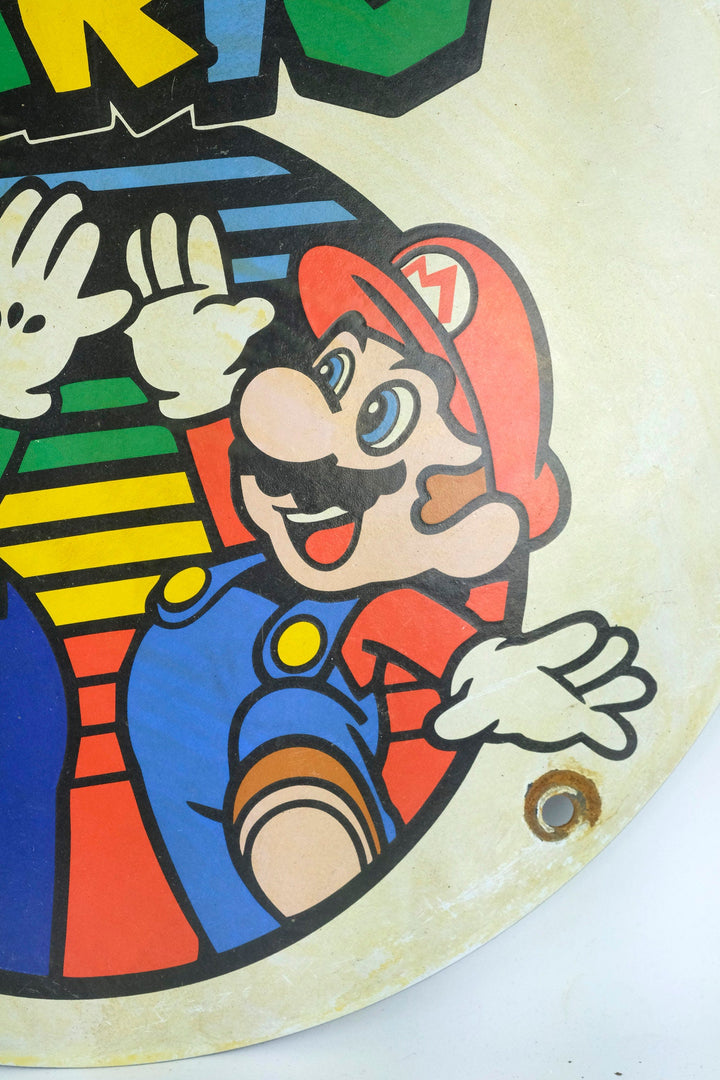 Metal Sign with Enamel Decoration of Super Mario Mancave Decoration Super Mario Collectable Super Mario Lovers Gift Nintendo Decoration