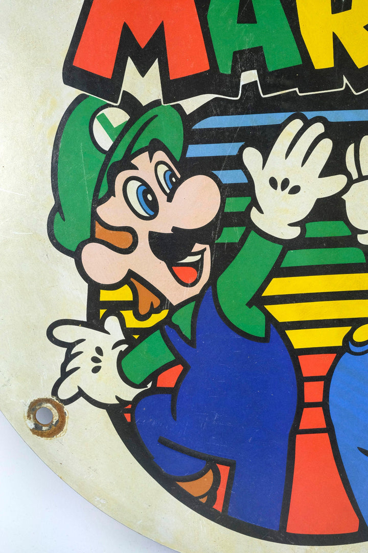 Metal Sign with Enamel Decoration of Super Mario Mancave Decoration Super Mario Collectable Super Mario Lovers Gift Nintendo Decoration