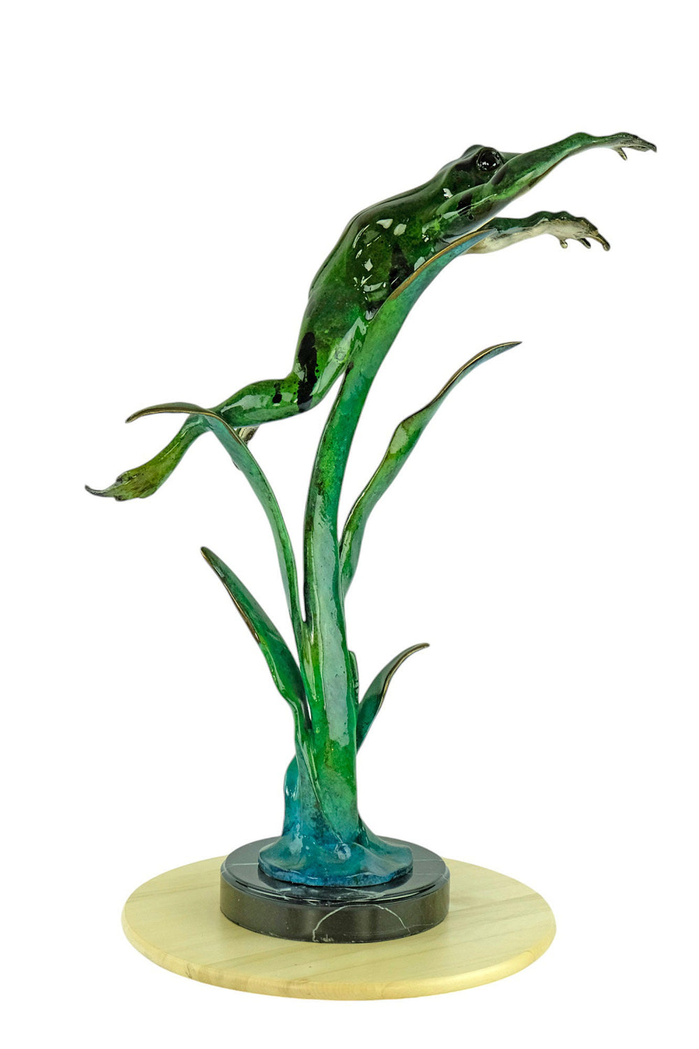 Large Bronze Sculpture of a Leaping Frog Animal Art Statue Jumping Frog Statue Garden Decoration Frog Lovers Gift Frog Sculpture Animal Art