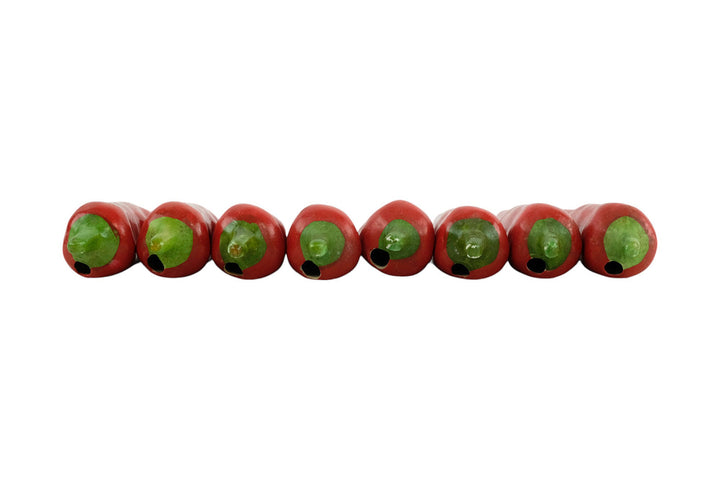 Set of Eight Ceramic Red Peppers as Decorative Objects Red Pepper Sculptures Vegetable Decoration Kitchen Decoration Red Pepper Lovers Gift
