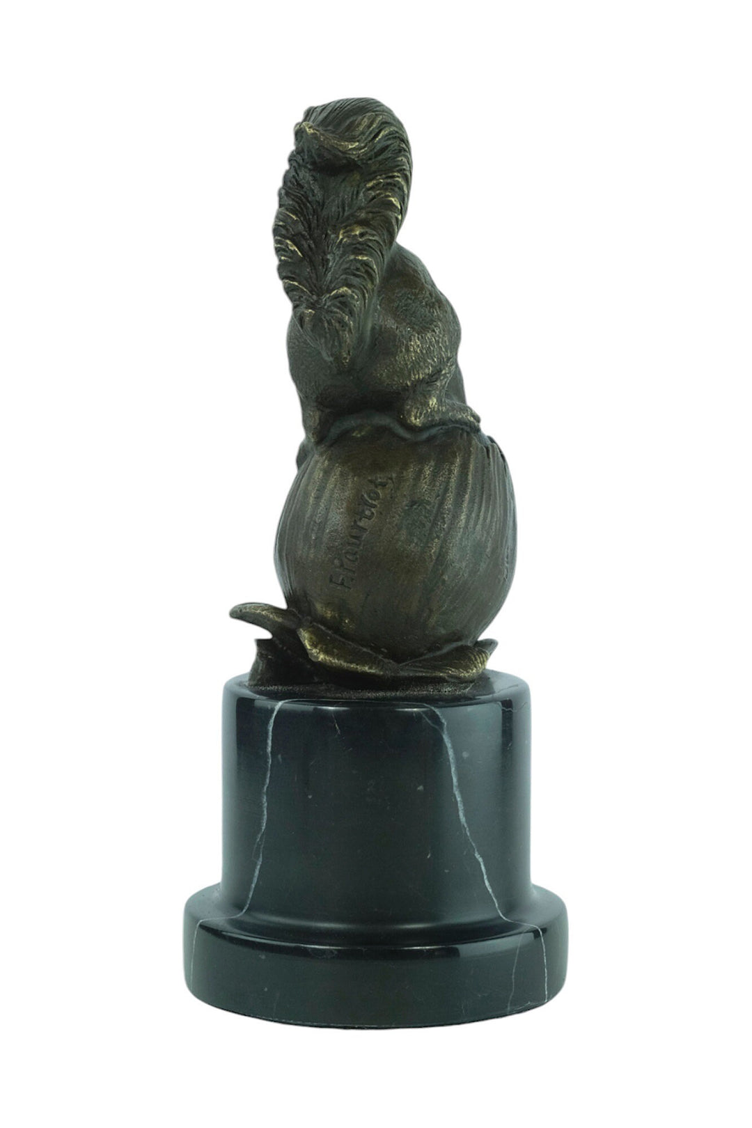 Bronze Sculpture of a Squirrel Sitting on a Hazelnut Animal Art Statue Squirrel Lovers Gift Bronze Animal Sculpture Squirrel Decoration