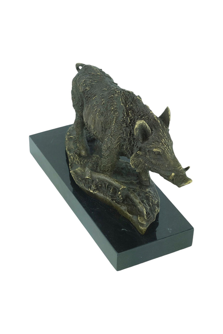 Bronze Sculpture of a Wild Boar Animal Art Statue Bronze Hunting Sculpture Barye Statue Hunting Decoration Wild Boar Lovers Gift Hunter Gift