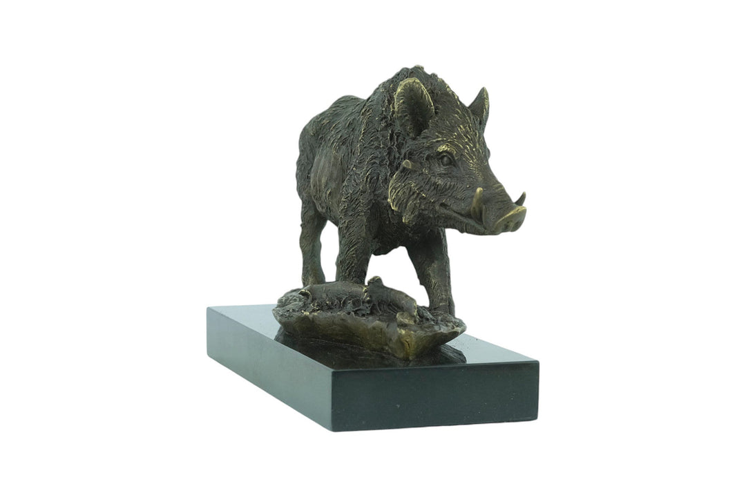 Bronze Sculpture of a Wild Boar Animal Art Statue Bronze Hunting Sculpture Barye Statue Hunting Decoration Wild Boar Lovers Gift Hunter Gift