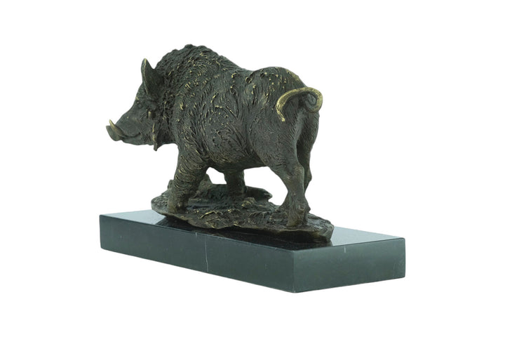 Bronze Sculpture of a Wild Boar Animal Art Statue Bronze Hunting Sculpture Barye Statue Hunting Decoration Wild Boar Lovers Gift Hunter Gift