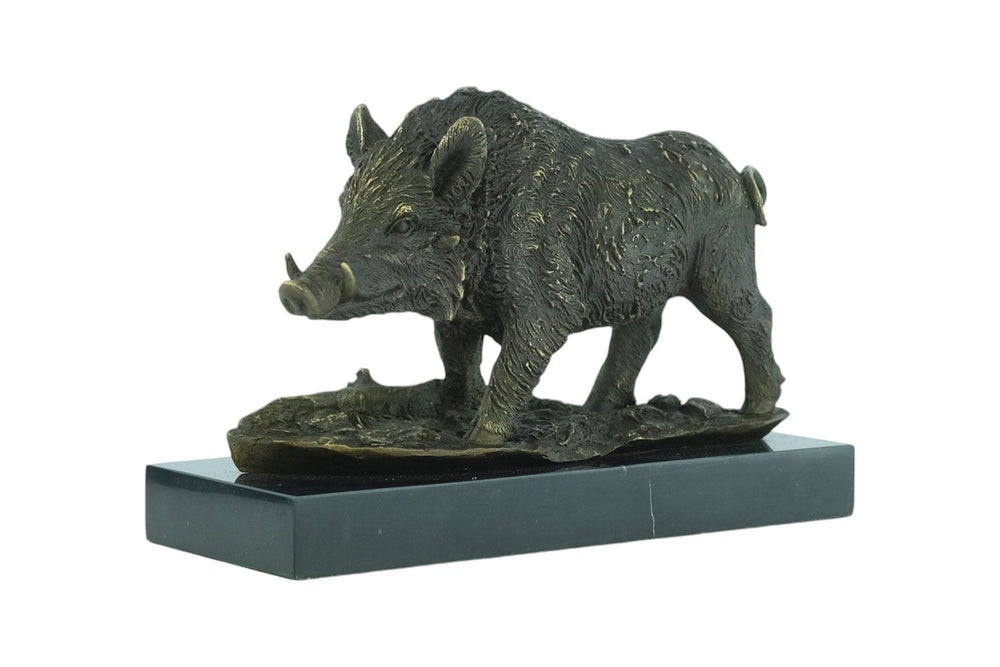 Bronze Sculpture of a Wild Boar Animal Art Statue Bronze Hunting Sculpture Barye Statue Hunting Decoration Wild Boar Lovers Gift Hunter Gift