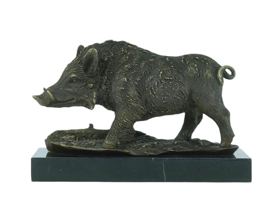 Bronze Sculpture of a Wild Boar Animal Art Statue Bronze Hunting Sculpture Barye Statue Hunting Decoration Wild Boar Lovers Gift Hunter Gift