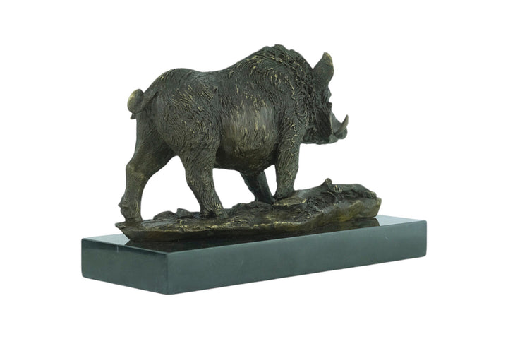 Bronze Sculpture of a Wild Boar Animal Art Statue Bronze Hunting Sculpture Barye Statue Hunting Decoration Wild Boar Lovers Gift Hunter Gift