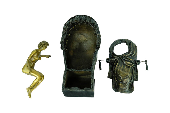 Bronze Sculpture of a Female in Beach Chair in Vienna Bronze Style Franz Bergman Bronzes Bronze Female Statue Austrian Bronze Figurine Art