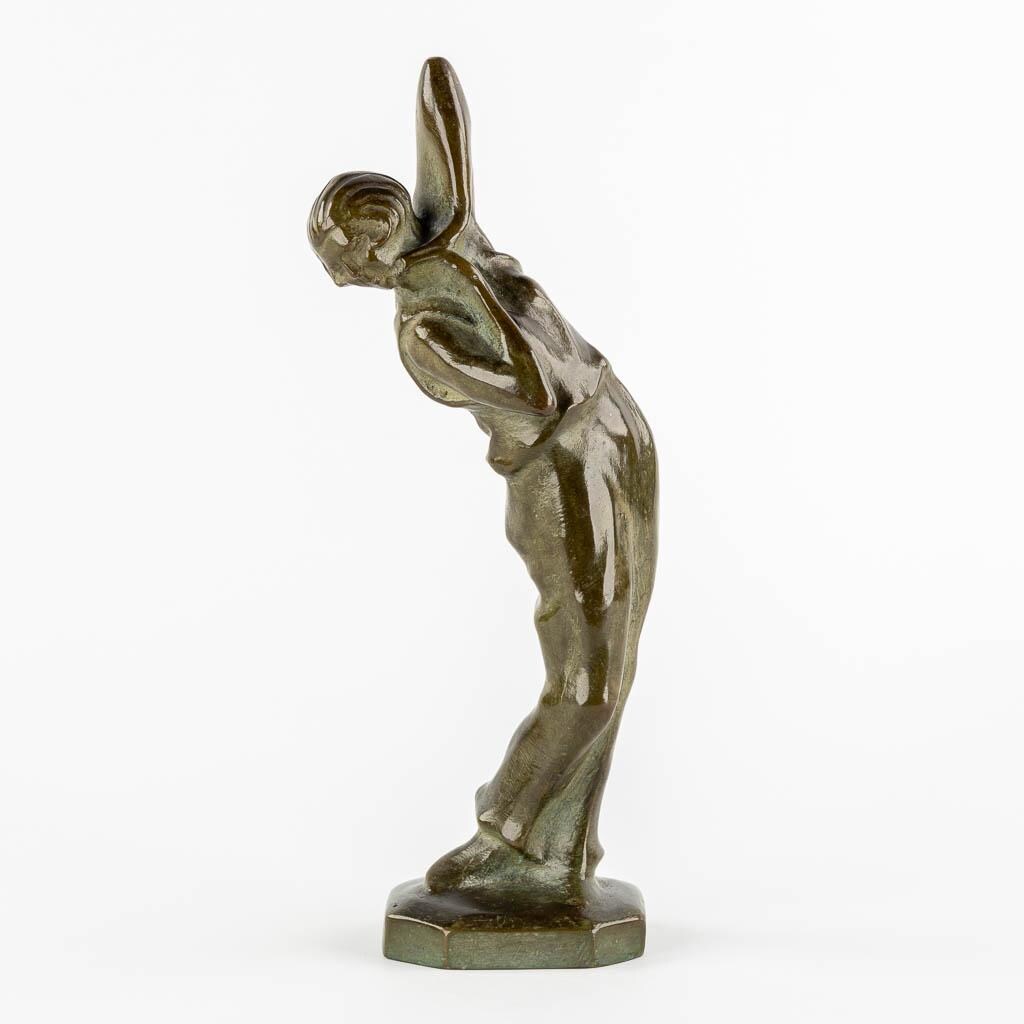 Art Deco Bronze Sculpture of a Female made in France Max Le Verrier Statue Art Deco Statue Bronze Female Statue French Antiques Bronze Art