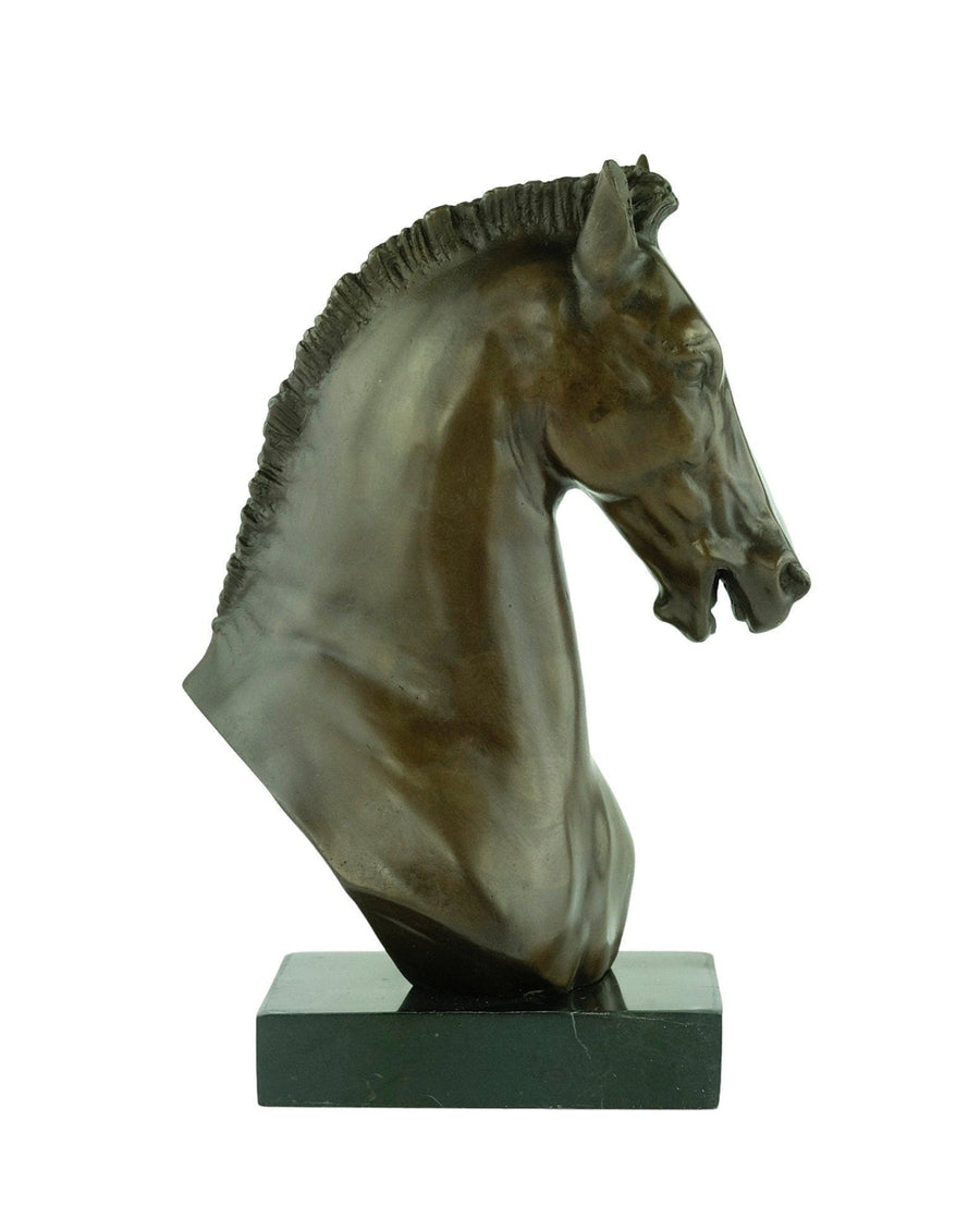 Bronze Horse Head Sculpture Animal Art Figurine Horse Lovers Gift Horse Head Statue Bronze Horse Decoration Horse Art Statue Bronze Horse