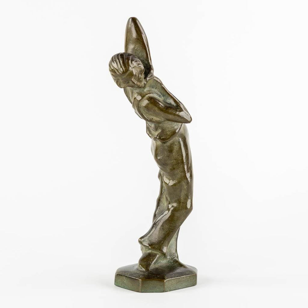Art Deco Bronze Sculpture of a Female made in France Max Le Verrier Statue Art Deco Statue Bronze Female Statue French Antiques Bronze Art