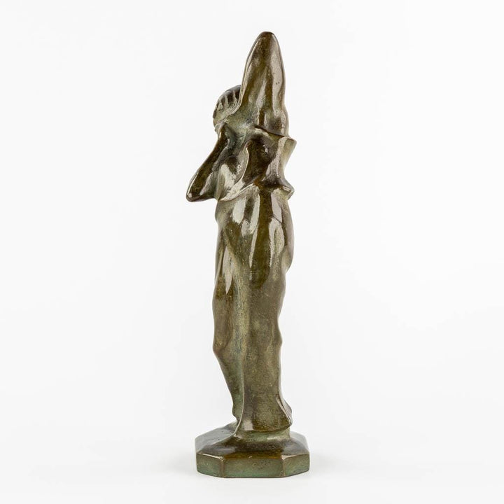 Art Deco Bronze Sculpture of a Female made in France Max Le Verrier Statue Art Deco Statue Bronze Female Statue French Antiques Bronze Art