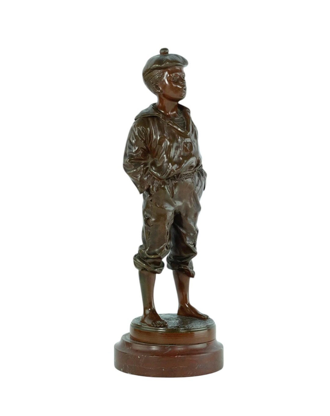 Antique Bronze Sculpture of a Whistling Boy known as 'Mousse Siffleur' by Vlaclav Szczeblewski Bronze Boy Statue Antique Decoration Siffleur