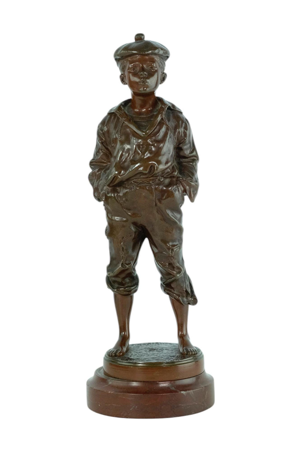 Antique Bronze Sculpture of a Whistling Boy known as 'Mousse Siffleur' by Vlaclav Szczeblewski Bronze Boy Statue Antique Decoration Siffleur