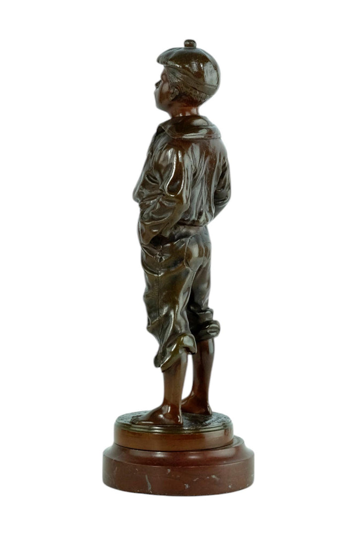 Antique Bronze Sculpture of a Whistling Boy known as 'Mousse Siffleur' by Vlaclav Szczeblewski Bronze Boy Statue Antique Decoration Siffleur
