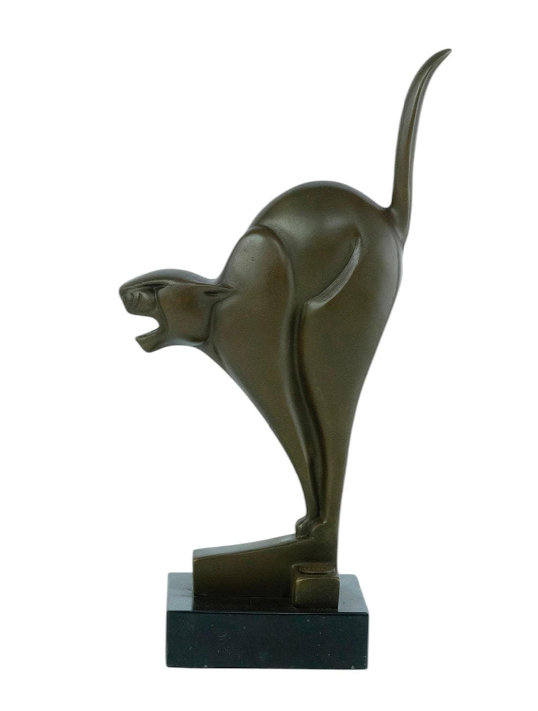 Bronze Sculpture of a Cat in Art Deco Style Inspired by Chris van der Hoef Animal Art Statue Cat Lovers Gift Cat Decoration Art Deco Cat Art