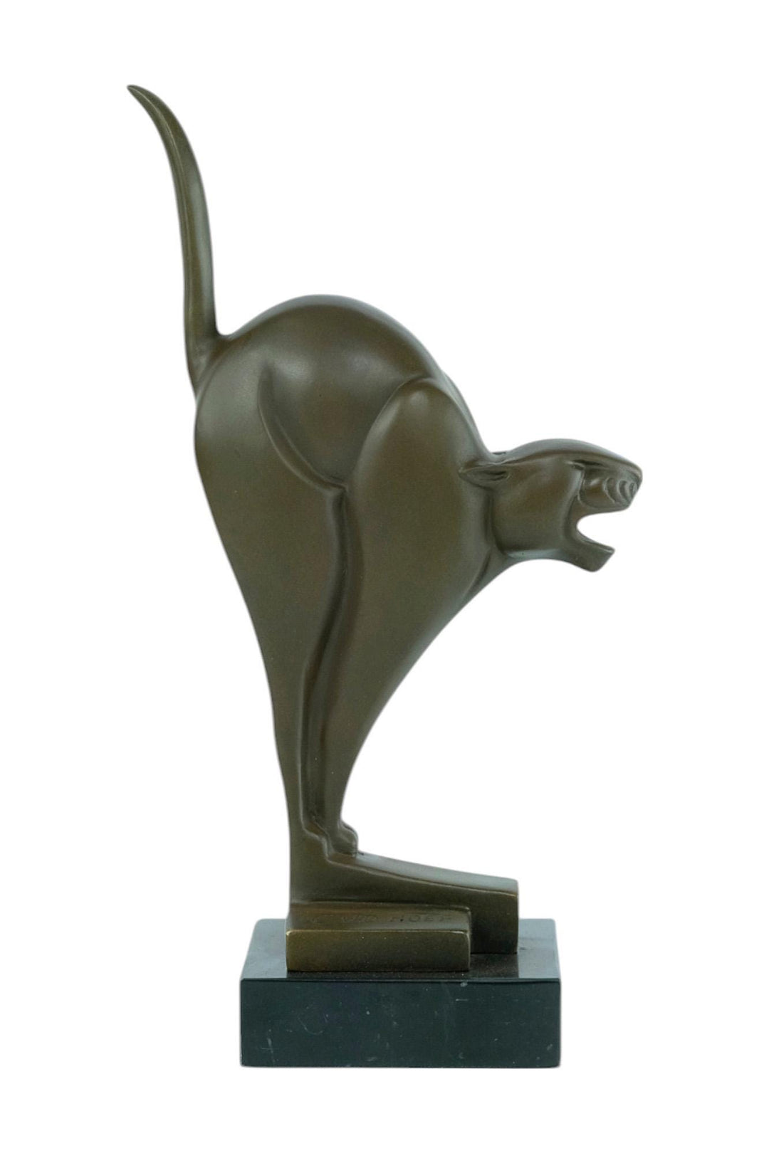 Bronze Sculpture of a Cat in Art Deco Style Inspired by Chris van der Hoef Animal Art Statue Cat Lovers Gift Cat Decoration Art Deco Cat Art