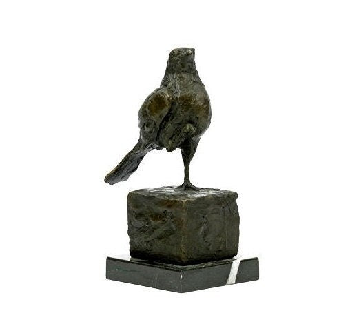 Bronze Sparrow Statue Bird Lovers Gift Bronze Bird Sculpture Animal Art Figurine Animal Sculpture Bird Gift Bird Decoration Contemporary Art