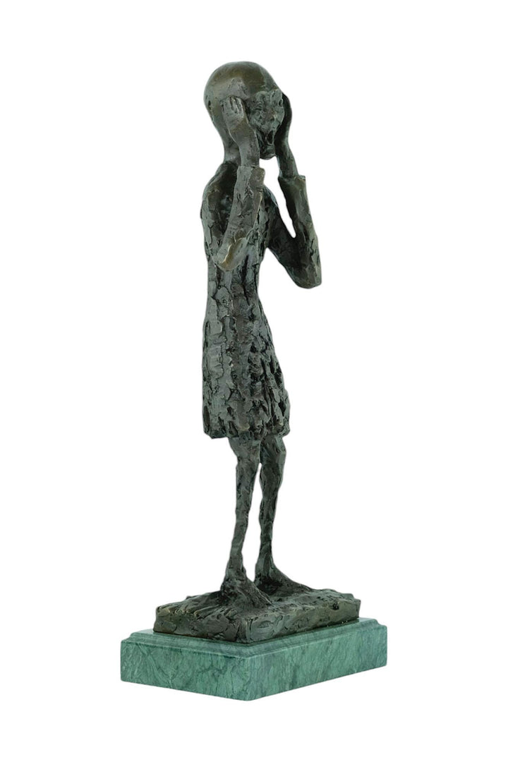 Bronze Sculpture of The Scream Inspired by Edvard Munch Contemporary Art Statue Bronze Edvard Munch Sculpture Modern Art Sculpture Home Deco