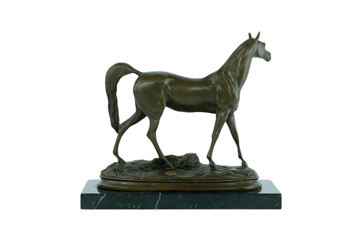 Bronze Sculpture of a Stallion Horse on Marble Base Ibrahim the Horse Statue Horse Lovers Gift Bronze Horse Sculpture Horse Decoration Art