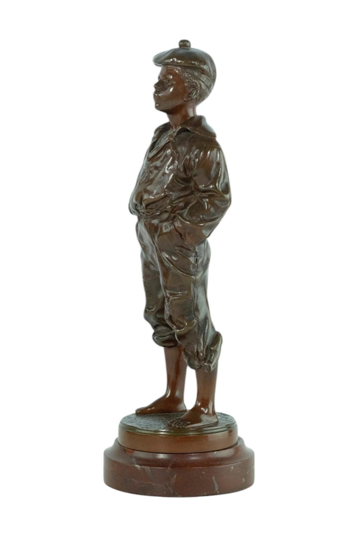 Antique Bronze Sculpture of a Whistling Boy known as 'Mousse Siffleur' by Vlaclav Szczeblewski Bronze Boy Statue Antique Decoration Siffleur