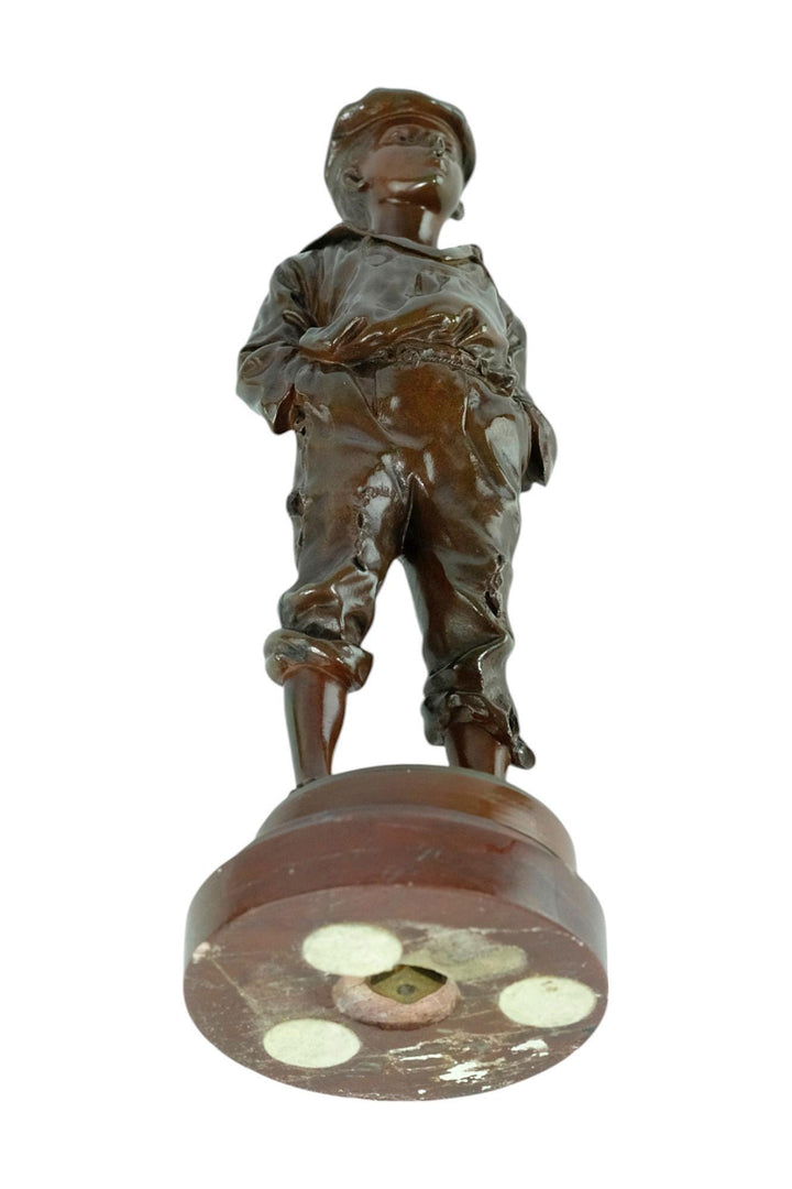 Antique Bronze Sculpture of a Whistling Boy known as 'Mousse Siffleur' by Vlaclav Szczeblewski Bronze Boy Statue Antique Decoration Siffleur