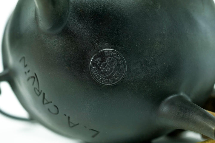 Bronze Sculpture of a Curious Cat Climbing into a Cauldron in Vienna Bronze Style Cat Lovers Gift Bronze Cat Statue Viennese Bronzes Art