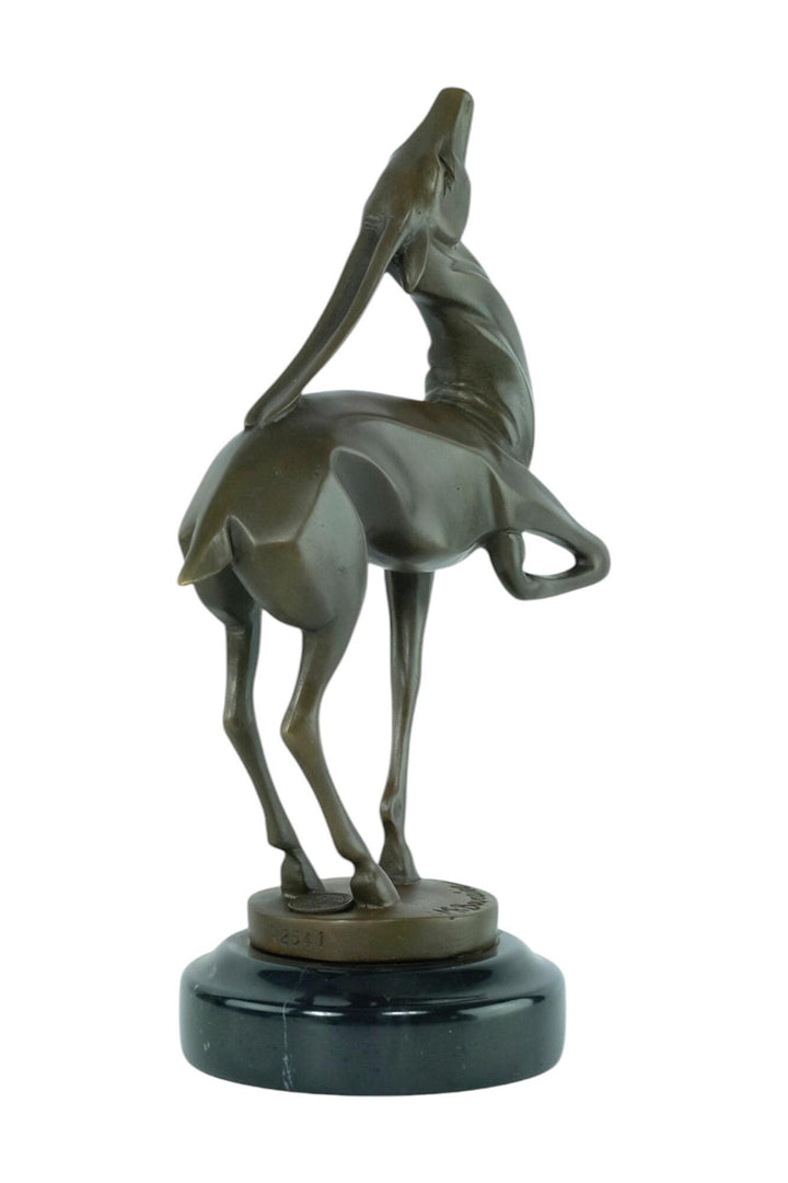 Bronze Sculpture of an Antelope in Art Deco Style Inspired by Bouraine Animal Art Statue Bronze Art Deco Sculpture Hunting Decoration Art