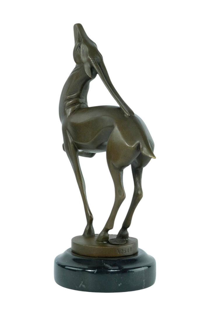 Bronze Sculpture of an Antelope in Art Deco Style Inspired by Bouraine Animal Art Statue Bronze Art Deco Sculpture Hunting Decoration Art
