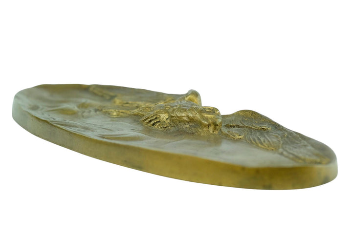 Antique Bronze Vide Poche with Eagle by E. Herzig Antique Bronze Tray Eagle Lovers Gift French Antiques Hunting Decoration Antique Tray