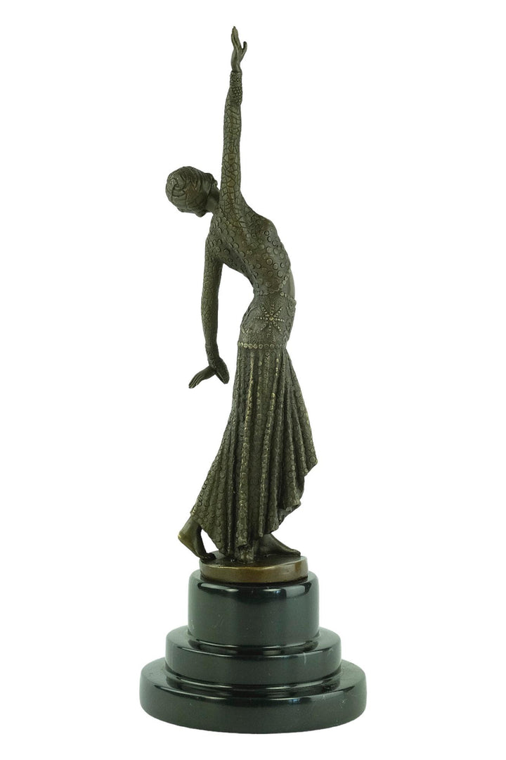 Bronze Art Deco Syle Dancer Sculpture Bronze Chiparus Statue Bronze Art Figurine Bronze Dancer Sculpture Dancer Decoration Dance Lovers Gift