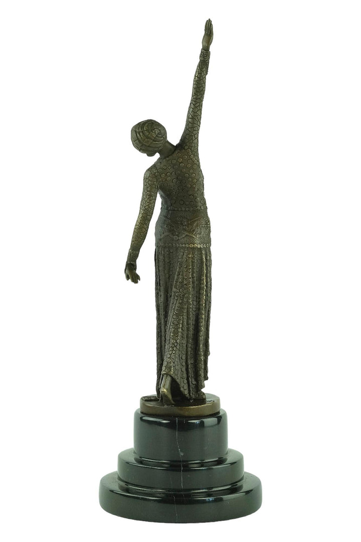 Bronze Art Deco Syle Dancer Sculpture Bronze Chiparus Statue Bronze Art Figurine Bronze Dancer Sculpture Dancer Decoration Dance Lovers Gift