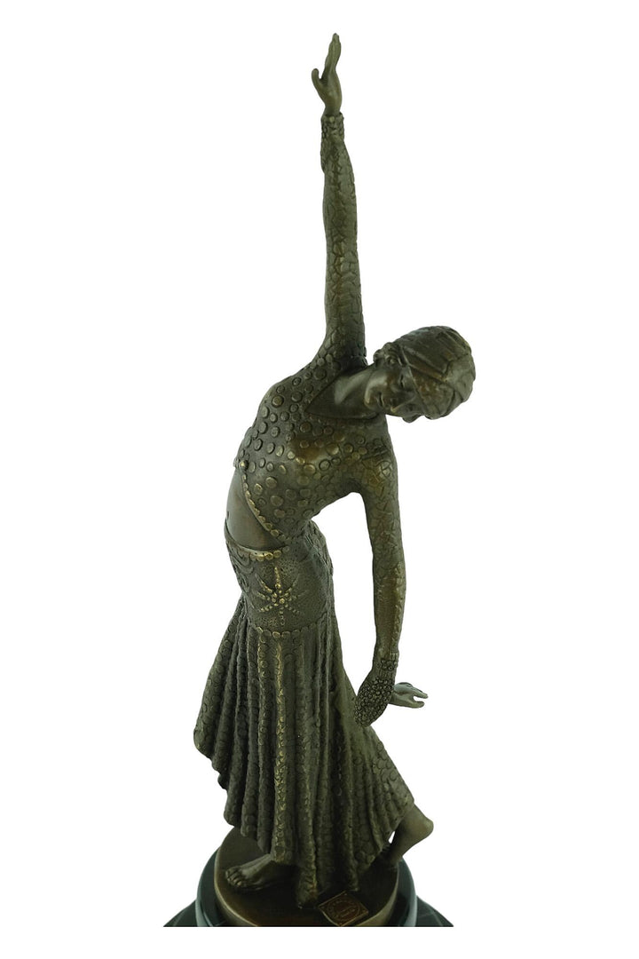 Bronze Art Deco Syle Dancer Sculpture Bronze Chiparus Statue Bronze Art Figurine Bronze Dancer Sculpture Dancer Decoration Dance Lovers Gift