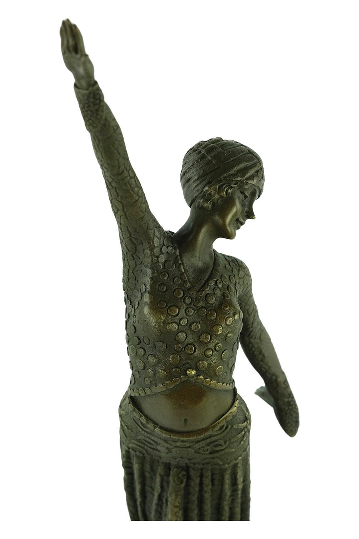 Bronze Art Deco Syle Dancer Sculpture Bronze Chiparus Statue Bronze Art Figurine Bronze Dancer Sculpture Dancer Decoration Dance Lovers Gift