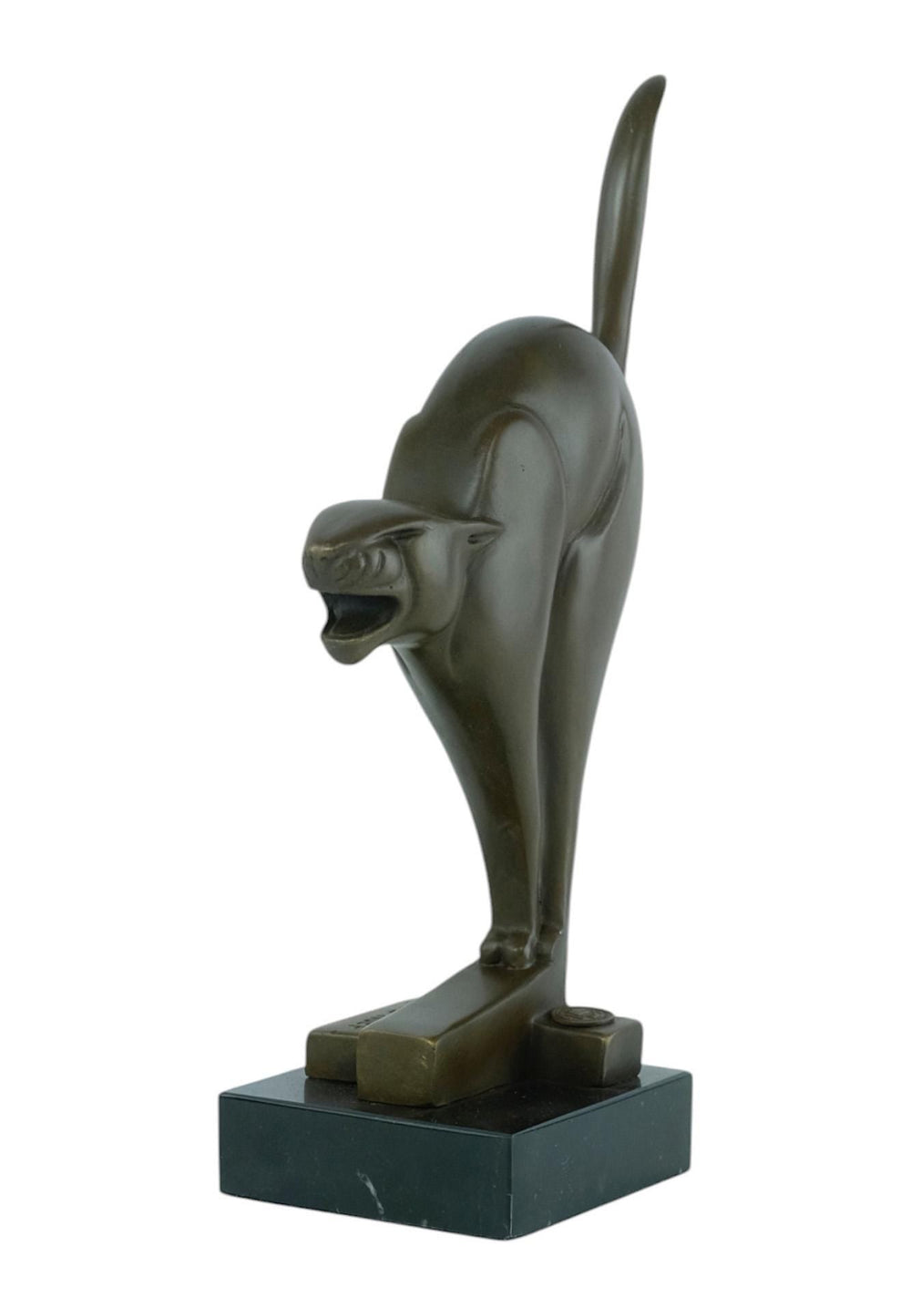 Bronze Sculpture of a Cat in Art Deco Style Inspired by Chris van der Hoef Animal Art Statue Cat Lovers Gift Cat Decoration Art Deco Cat Art