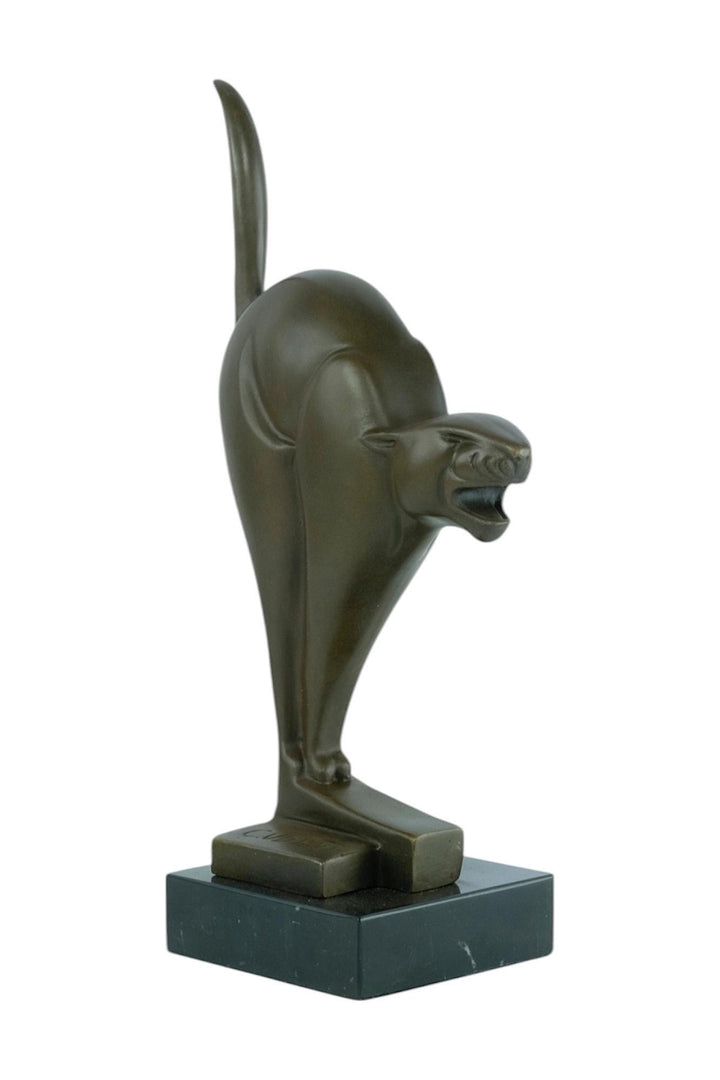 Bronze Sculpture of a Cat in Art Deco Style Inspired by Chris van der Hoef Animal Art Statue Cat Lovers Gift Cat Decoration Art Deco Cat Art