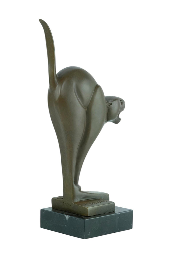 Bronze Sculpture of a Cat in Art Deco Style Inspired by Chris van der Hoef Animal Art Statue Cat Lovers Gift Cat Decoration Art Deco Cat Art