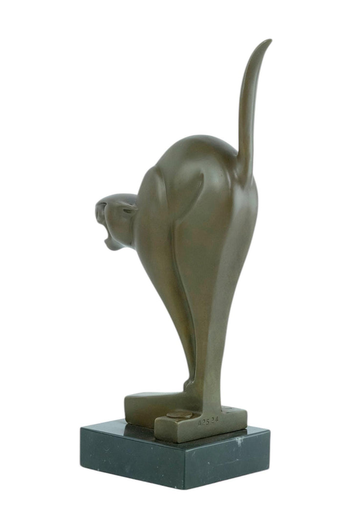 Bronze Sculpture of a Cat in Art Deco Style Inspired by Chris van der Hoef Animal Art Statue Cat Lovers Gift Cat Decoration Art Deco Cat Art