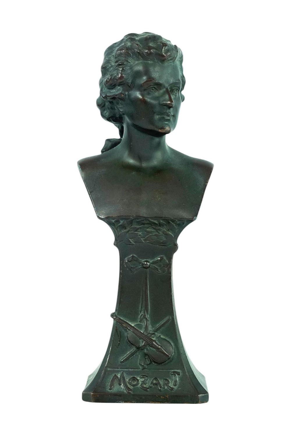 Pair of Antique Sculptures of Mozart and Beethoven French Antiques Classic Music Sculptures Beethoven Bust and Mozart Bust Music Decoration