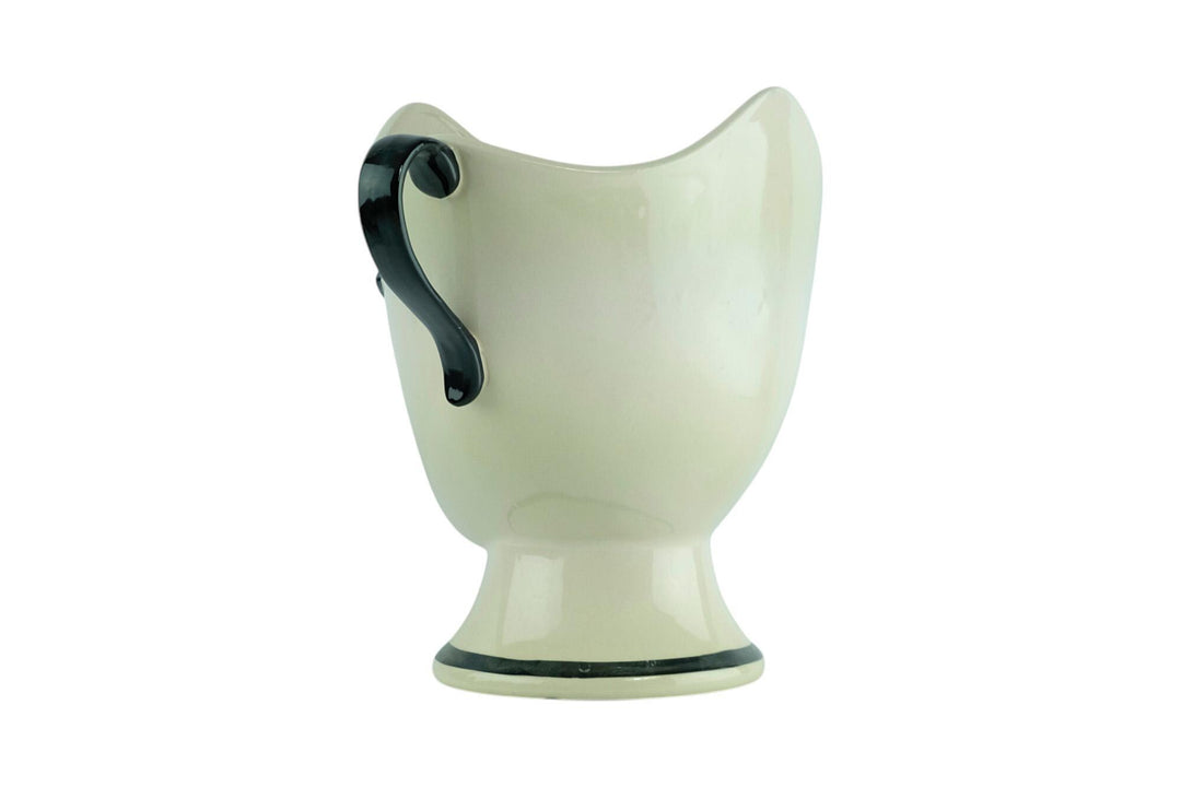 Porcelain Planter with Handels and the Decoration of a Face Decorative Planter Design Bowl Italian Decoration Simone Pottery
