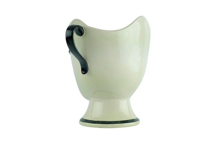 Porcelain Planter with Handels and the Decoration of a Face Decorative Planter Design Bowl Italian Decoration Simone Pottery