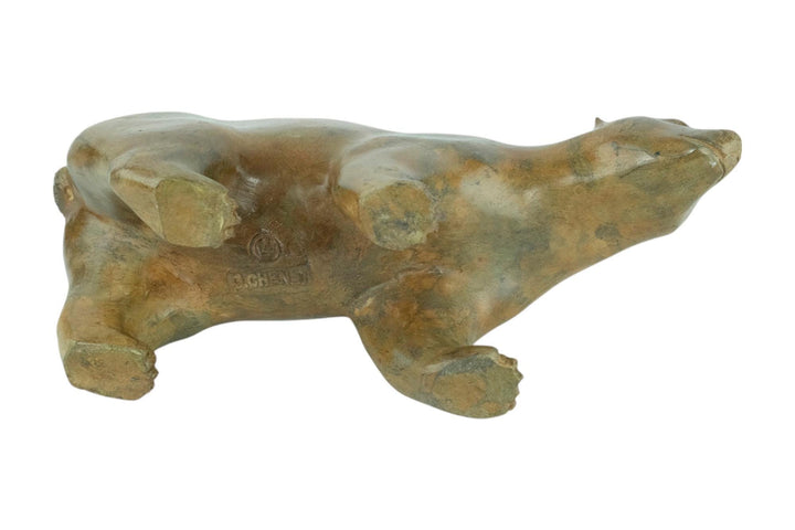 Bronze Polar Bear Sculpture by the Pierre Chenet Foundry Bronze Polar Bear Statue Francois Pompon Style French Animal Art Figurine Art Deco