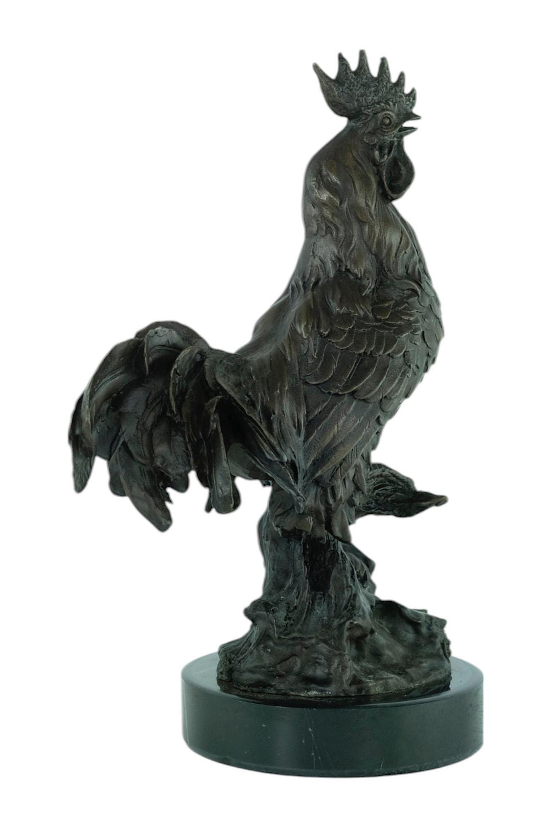 Bronze Sculpture of a Rooster Animal Art Statue Rooster Decoration Animal Sculpture Farm Animal Decoration Hunting Sculpture Animal Art