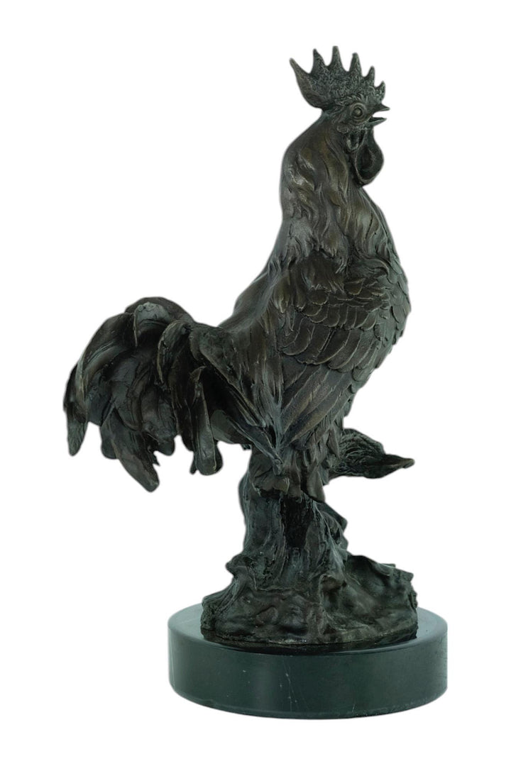 Bronze Sculpture of a Rooster Animal Art Statue Rooster Decoration Animal Sculpture Farm Animal Decoration Hunting Sculpture Animal Art