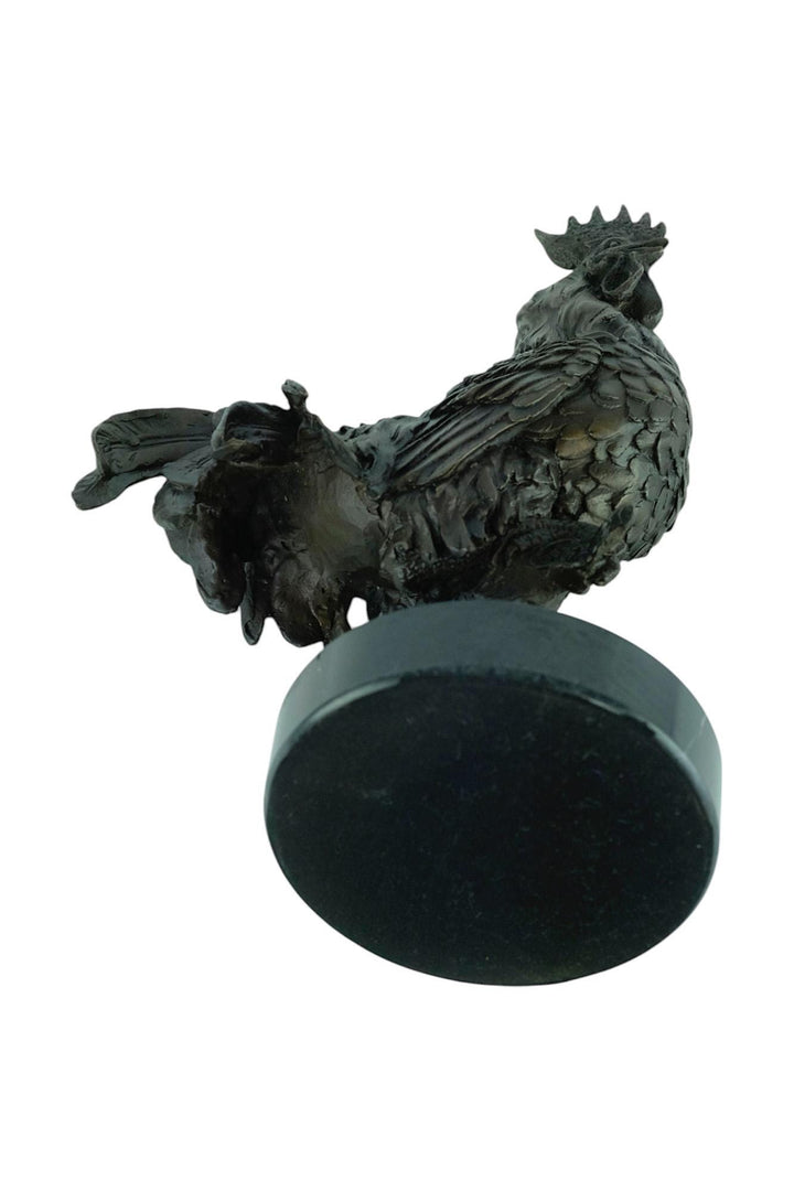 Bronze Sculpture of a Rooster Animal Art Statue Rooster Decoration Animal Sculpture Farm Animal Decoration Hunting Sculpture Animal Art