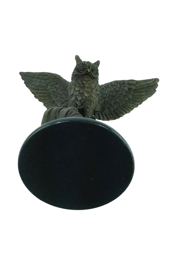 Bronze Sculpture of an Owl with Wings Spread Animal Art Statue Owl Lovers Gift Hunting Decoration Bronze Owl Statue Animal Sculpture Owl Art
